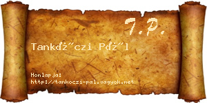 Tankóczi Pál névjegykártya